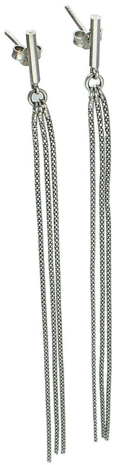 Kolczyki damskie srebrne 925 OR RM 20867 053 z trzema łańcuszkami. Długość 12 cm, zapięcie na sztyft, waga 3,60 g. Eleganckie, długie kolczyki na specjalne okazje.1.jpg